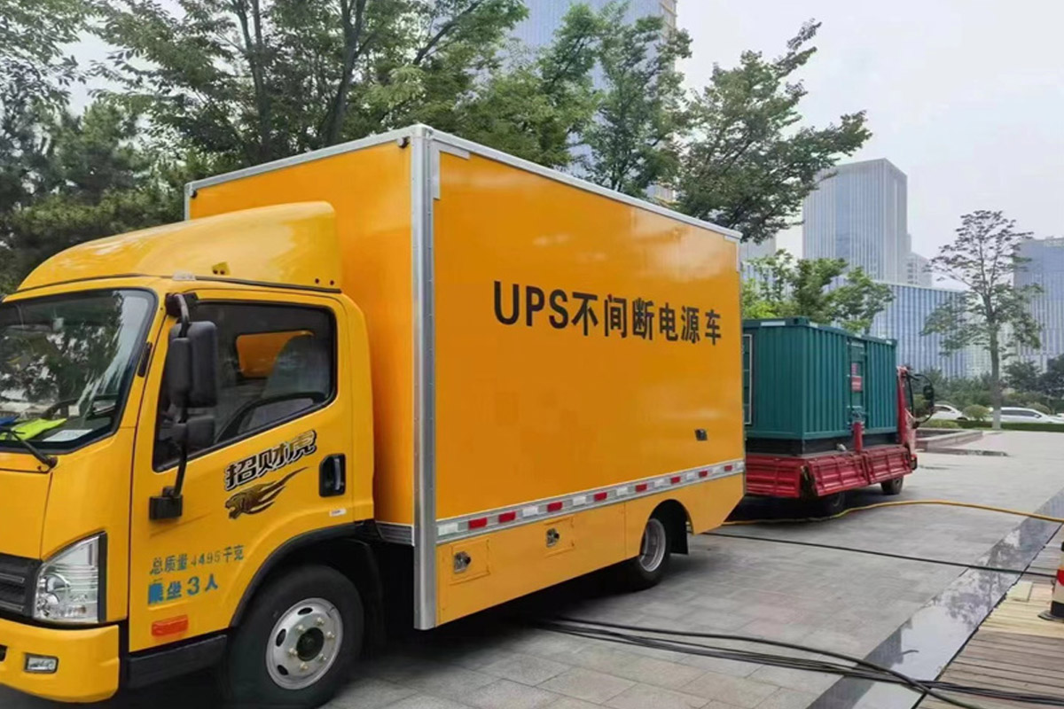 宝塔发电机租赁施工现场