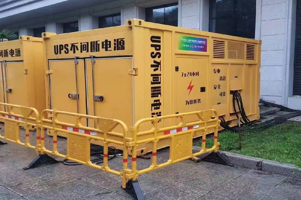 宝塔发电机租赁施工现场