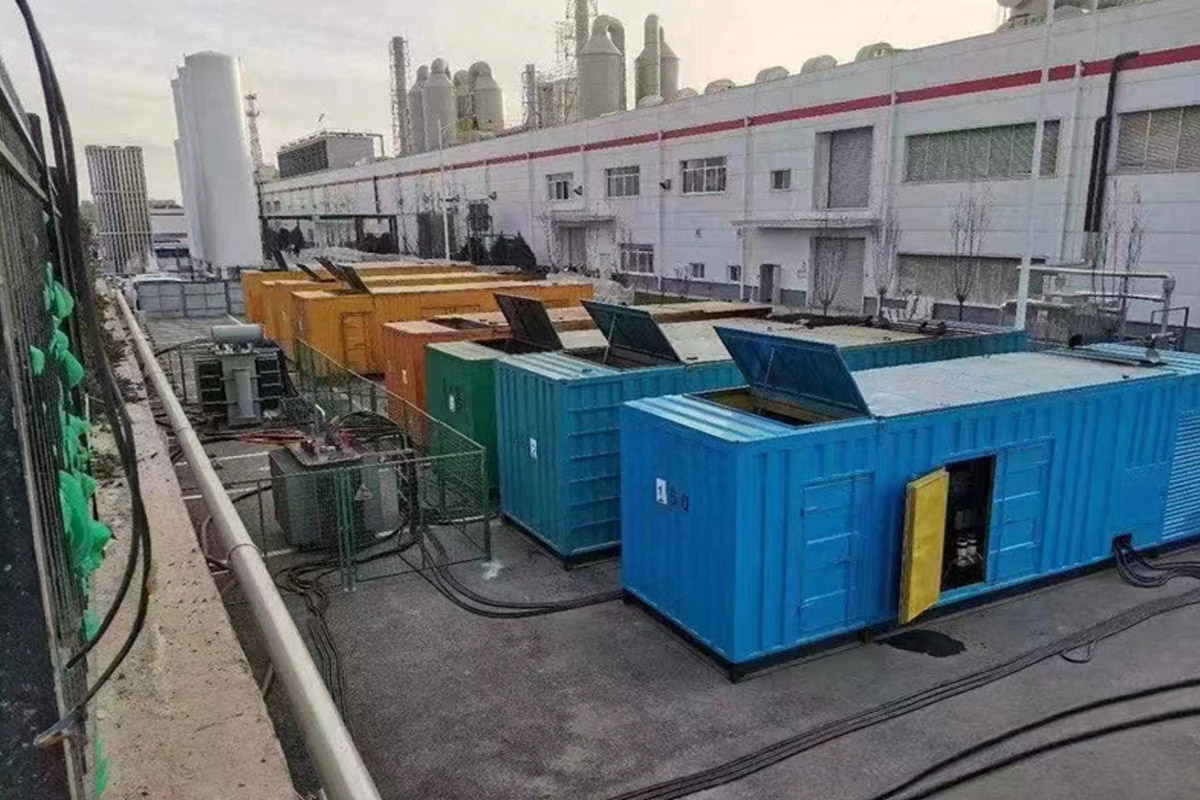宝塔发电机租赁施工现场